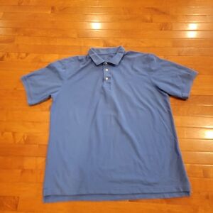 Croft and Barrel Mens Polo Shirt, Blue, Size XLT.